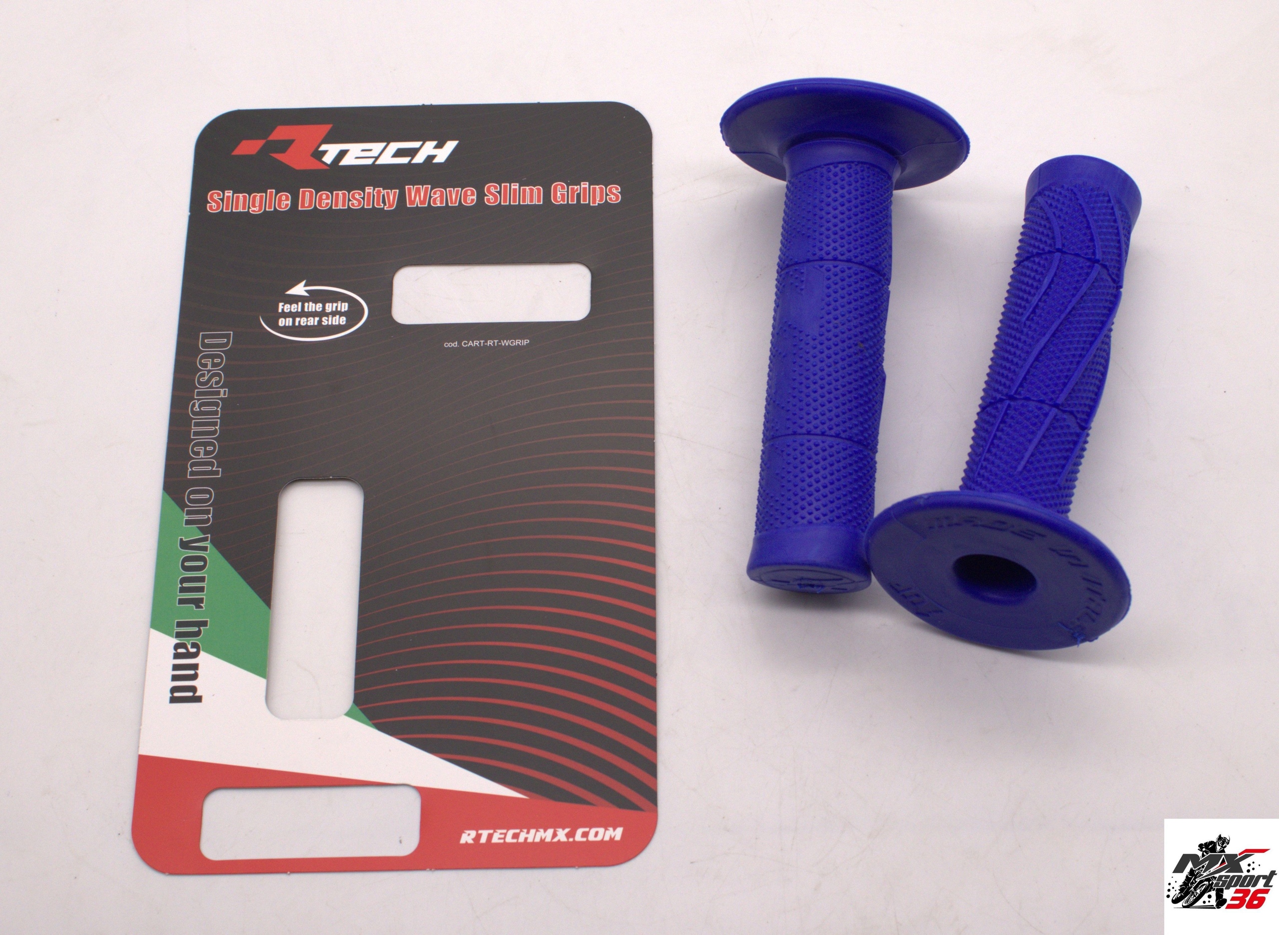 Грипсы RTech Wave Soft Grips 115мм синие