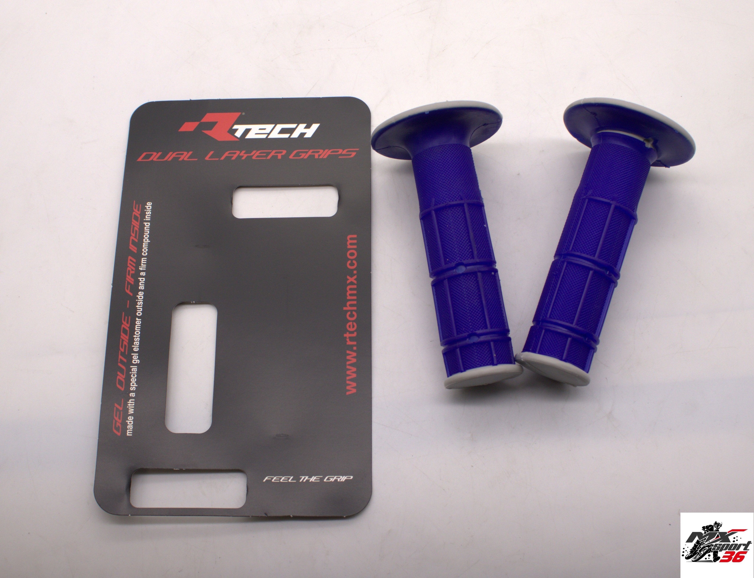 Грипсы RTech Soft Grips Dual Compound серо-синие