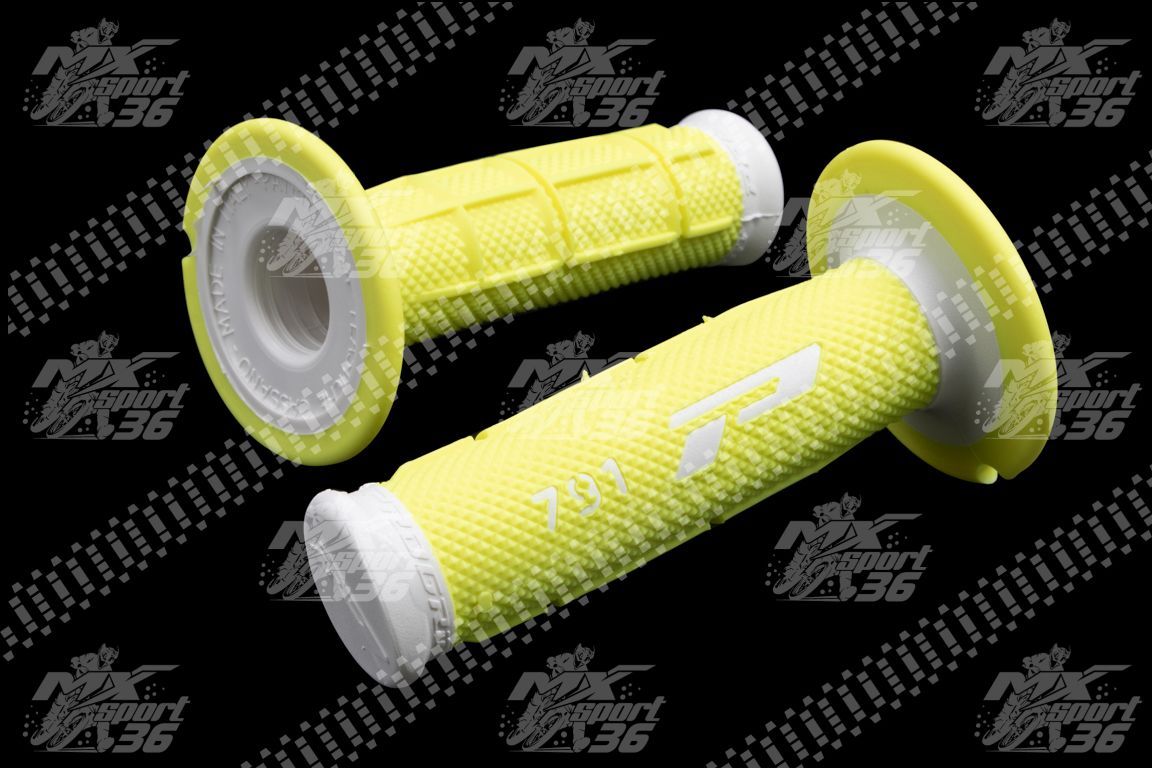 Грипсы Progrip 791-244 White-Yellow Fluo